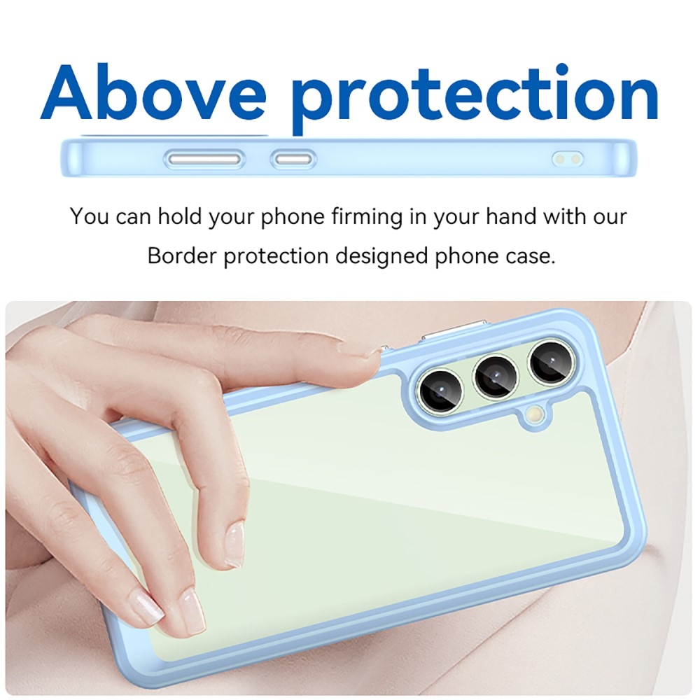 Gél tok kemény hátlappal Samsung Galaxy S24 FE készülékhez - kék