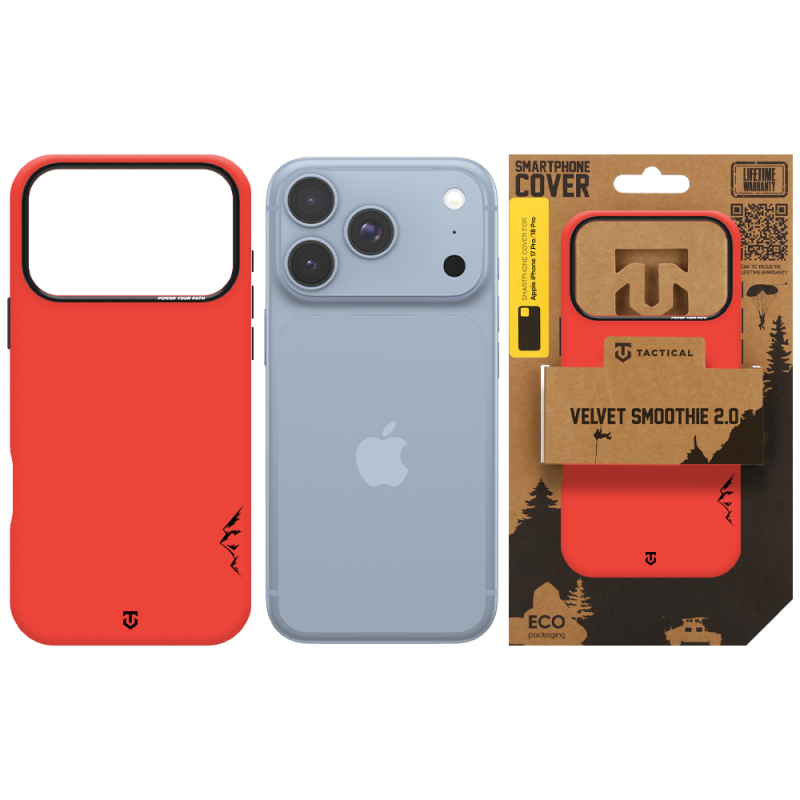 Tactical MagForce Velvet Smoothie 2.0 tok az Apple iPhone 18 Pro/17 Pro készülékhez, Chilli színben