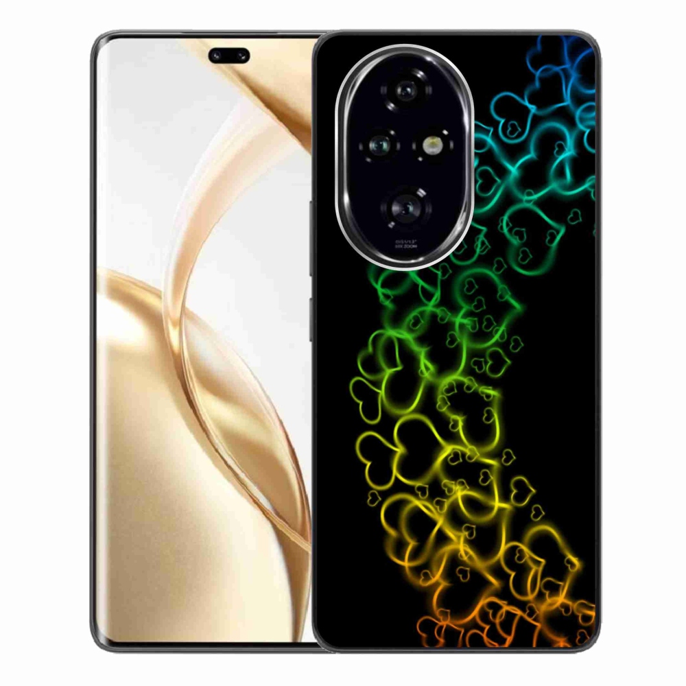 Zselés borítás mmCase a Honor 200 Pro 5G készülékhez - színes szívek