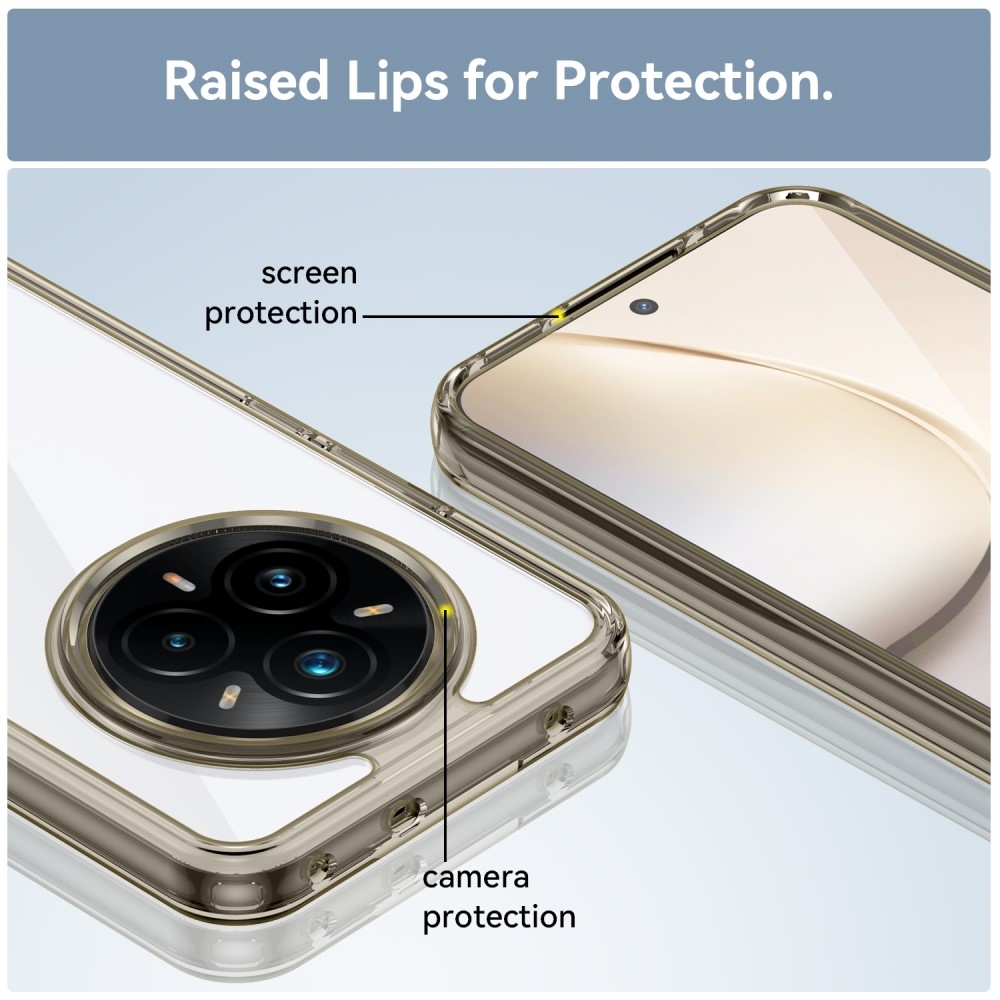 Gél tok fix hátlappal a Realme 14 Pro+ 5G készülékhez - szürke