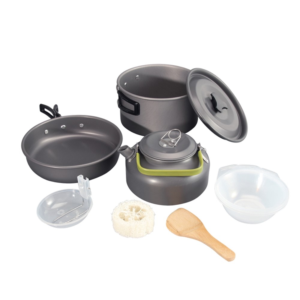 Halin DS-308 kemping edénykészlet vízforralóval 2-3 fő részére