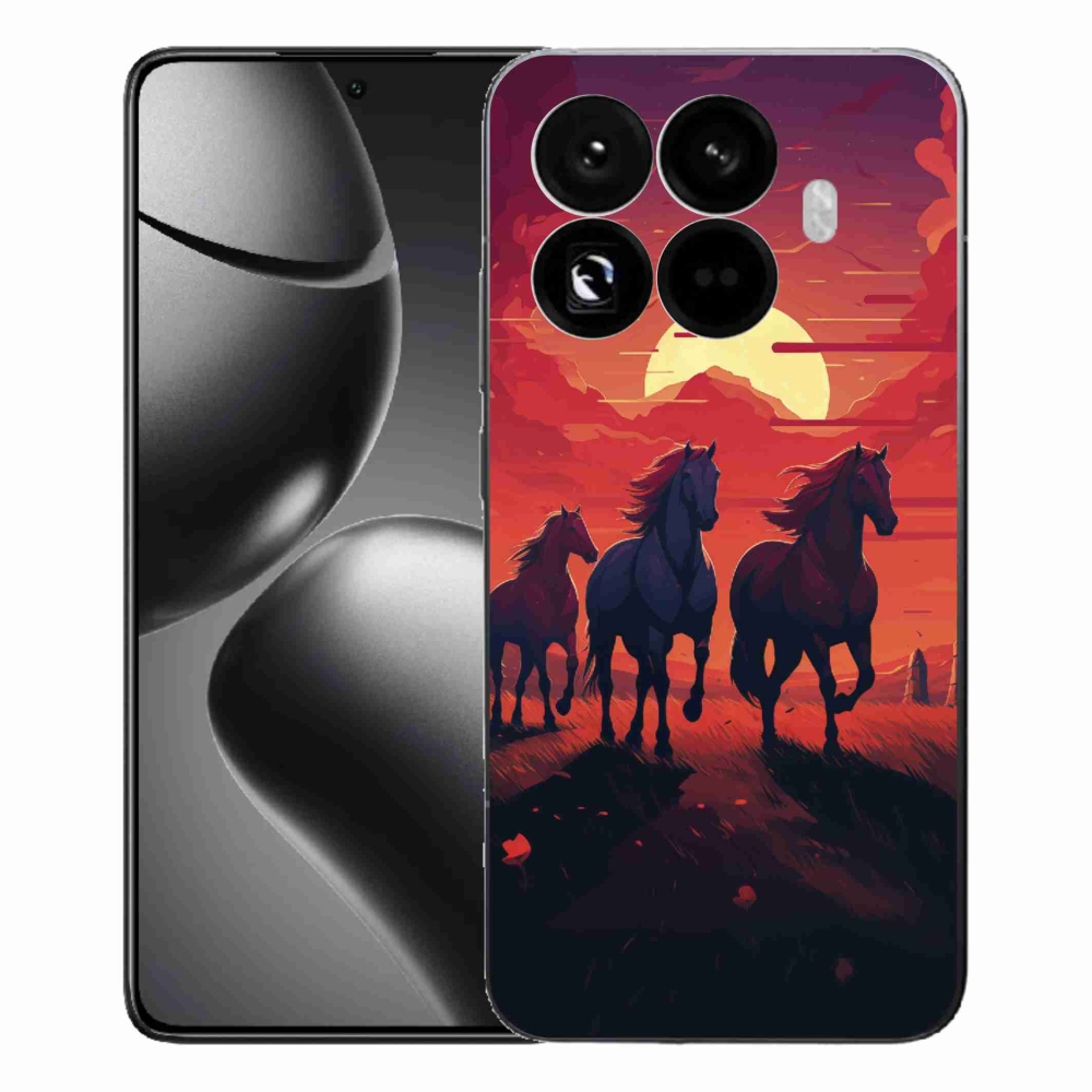 Gél borítás mmCase a Xiaomi 15T Pro számára - lovak és naplemente