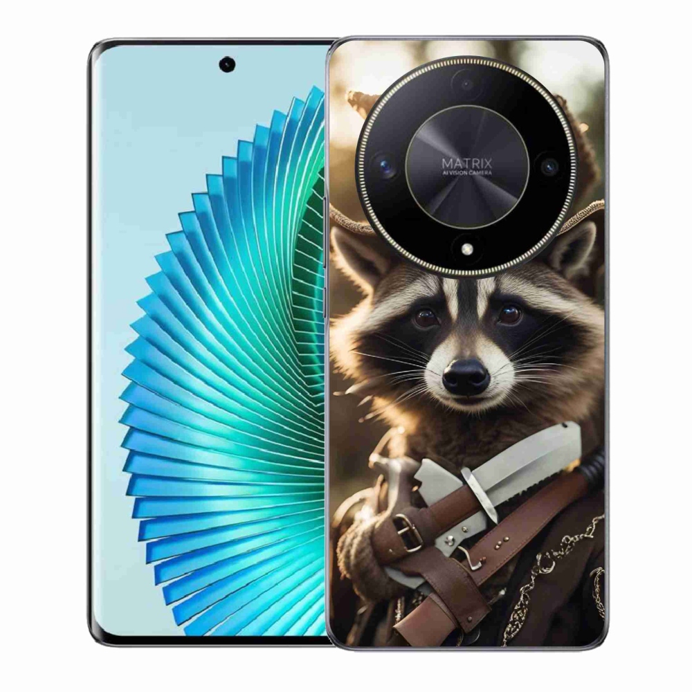 Zselés borítás mmCase a Honor Magic 6 Lite 5G számára - mosómedve egyenruhában