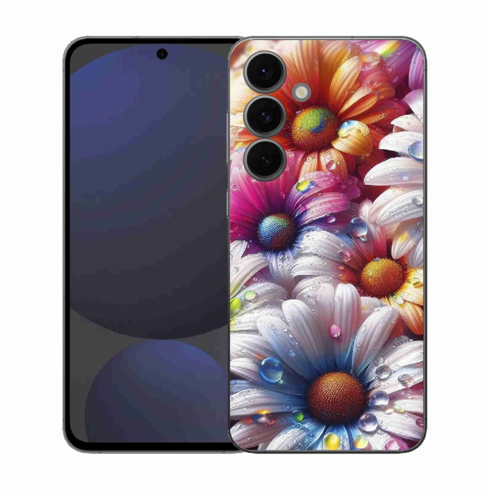 Gél védőhuzat mmCase Samsung Galaxy S25 FE készülékhez - színes margaréták