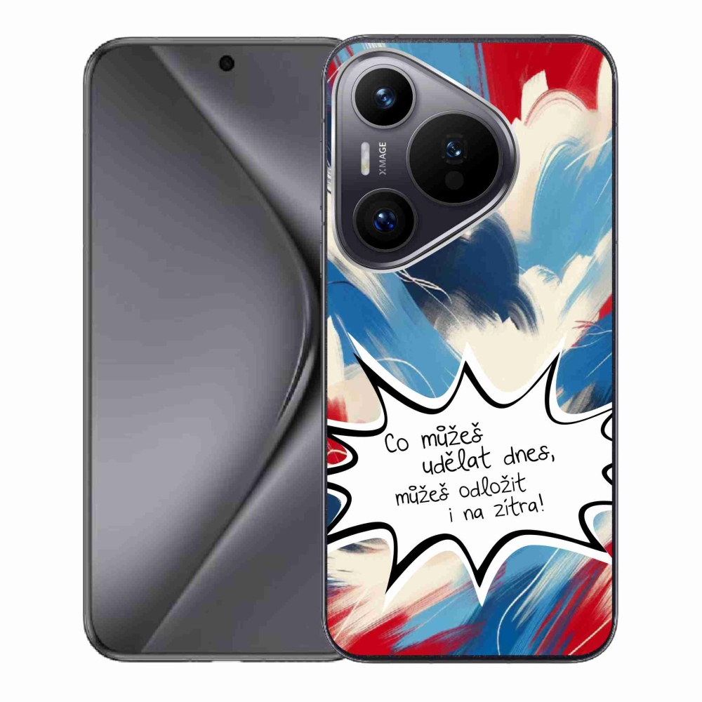 Gél borító mmCase a Huawei Pura 70 készülékhez - vicces szöveg 9 fehér háttér