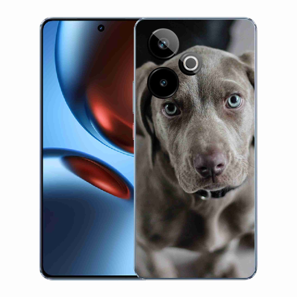Rugalmas zselés tok mmCase képpel a Realme GT 7 5G/GT 7T 5G számára - Weimaraner