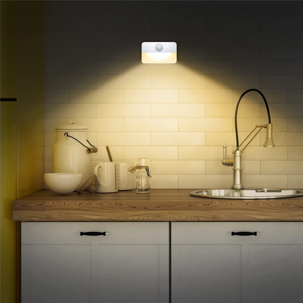 Beltéri, elemes LED lámpa mozgásérzékelővel – meleg fehér