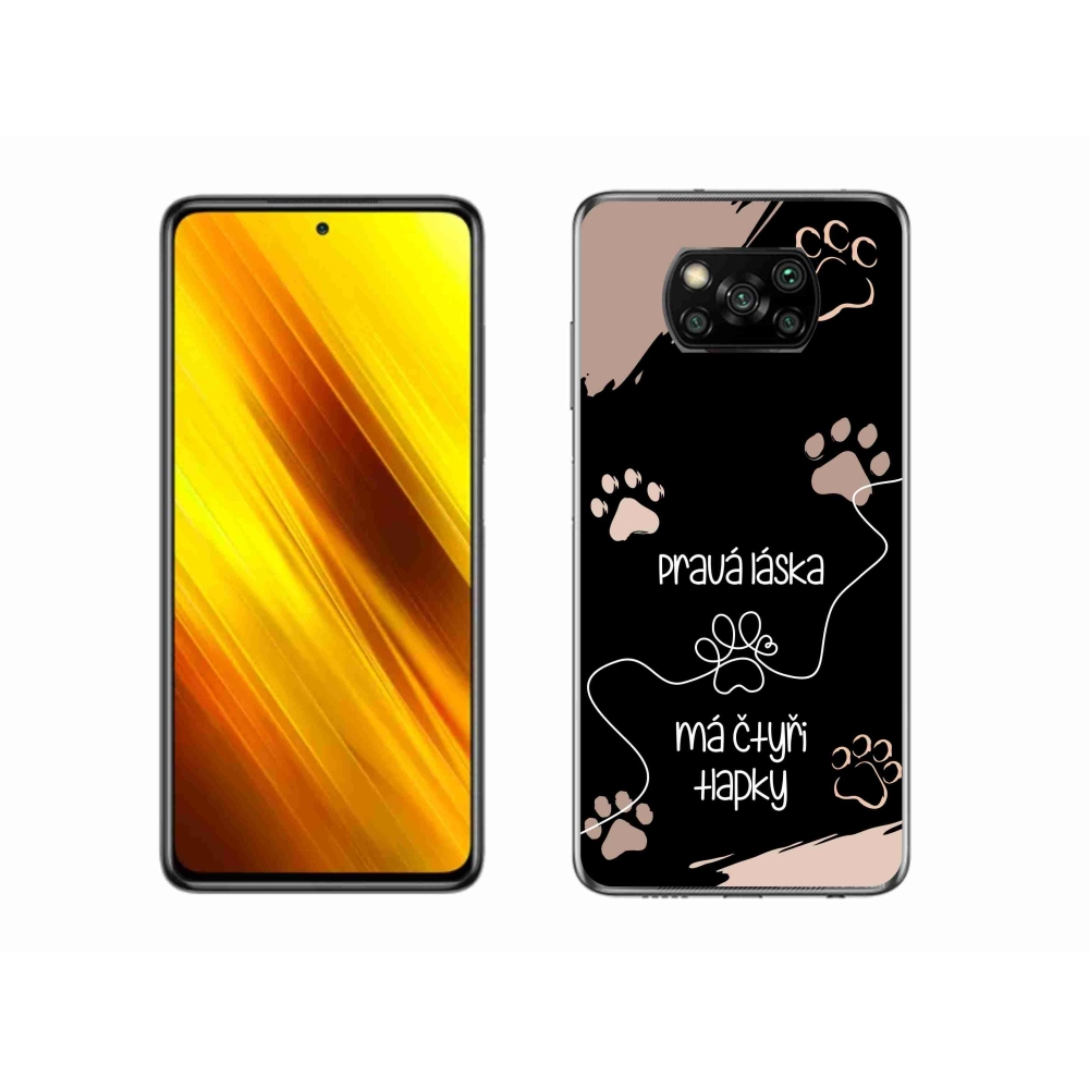 Gél borítás mmCase a Xiaomi Poco X3-hoz - kutya motívum 1 fekete háttér