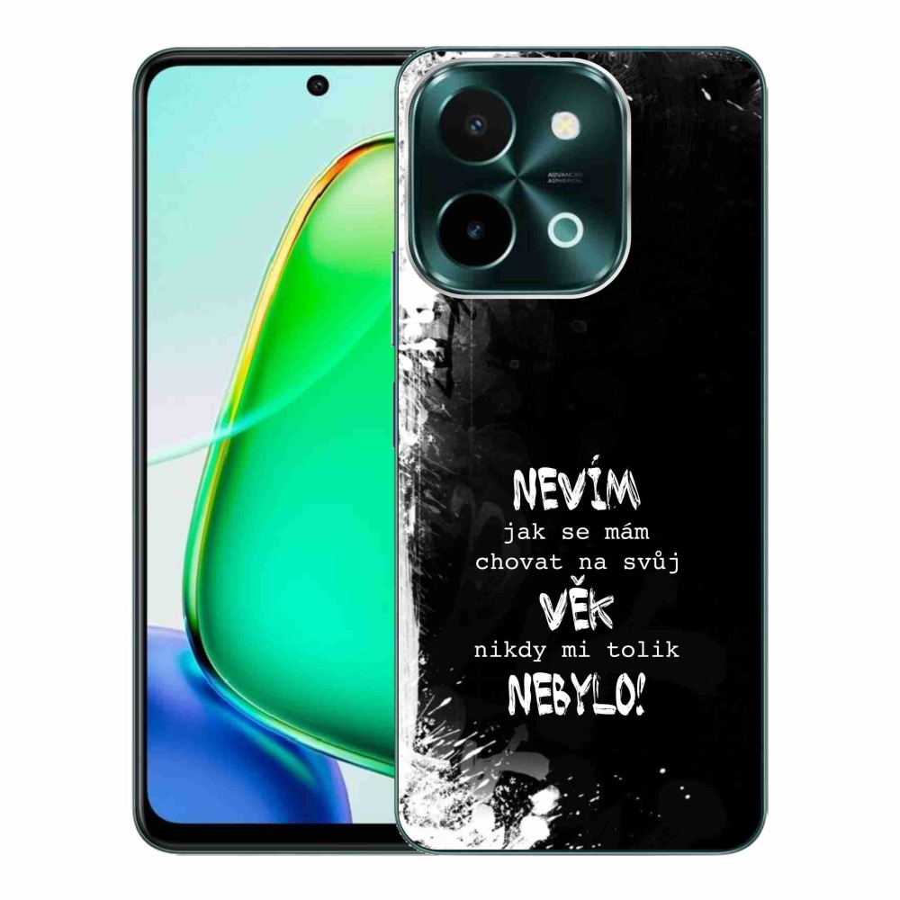 Gél borító mmCase a Vivo Y28 készülékhez - vicces szöveg 14 fekete háttér