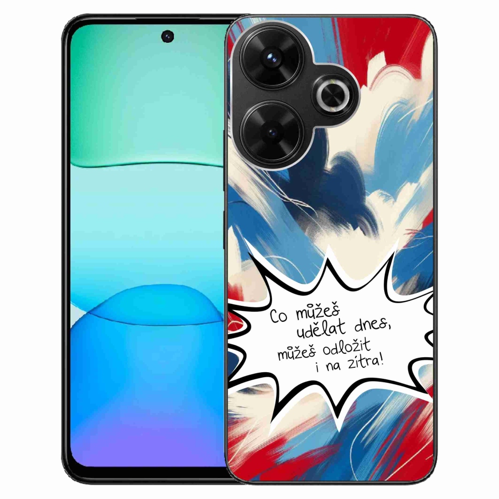 Gél borító mmCase a Xiaomi Redmi 13 4G/Poco M6 4G - vicces szöveg 9 fehér háttérrel