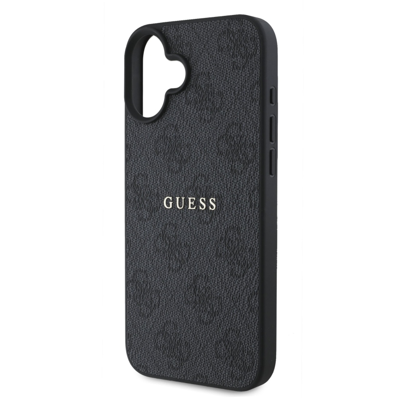 Guess PU 4G Classic Logo MagSafe hátlap az iPhone 16 Plus készülékhez Fekete