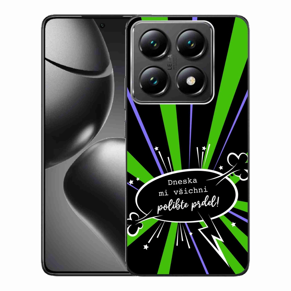 Gél borító mmCase a Xiaomi 14T Pro számára - vicces szöveg 15 fekete háttérrel