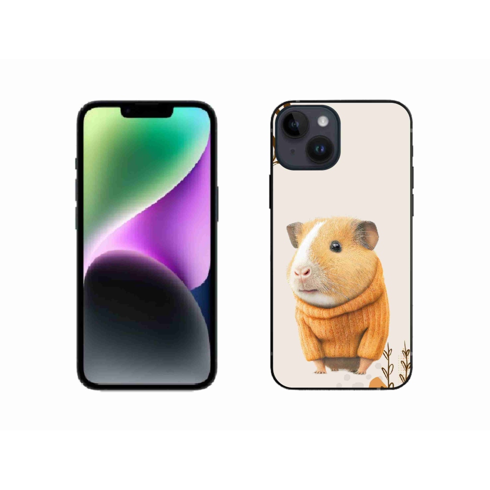 Gél borítás mmCase iPhone 14 készülékhez - tengerimalac pulóverben