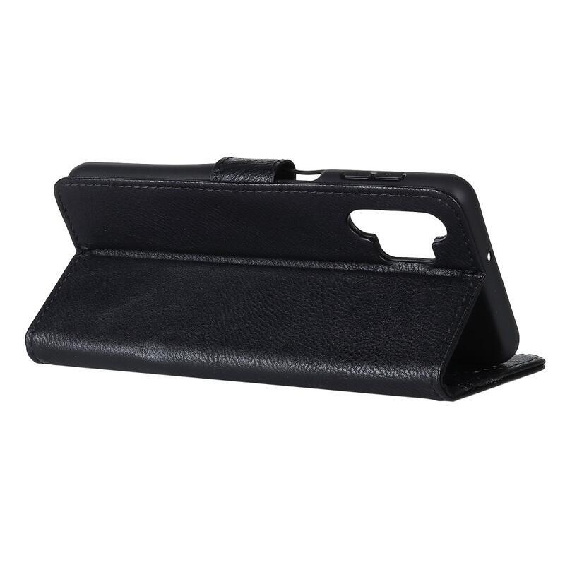 KHAZ PU bőr pénztárca tok Samsung Galaxy A32 4G - fekete