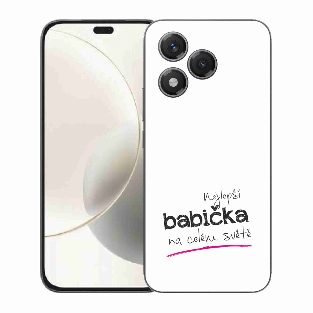 Gél borítás mmCase a Honor 400 Lite-hoz - Legjobb nagyi 4 fehér háttérrel