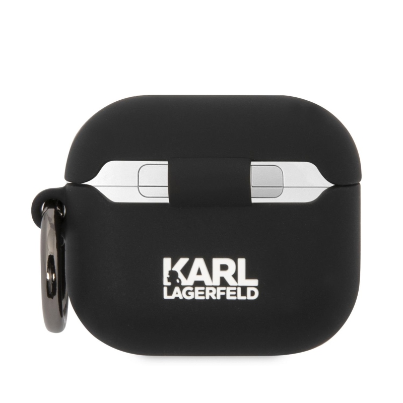 Karl Lagerfeld 3D logó NFT Karl Head szilikon tok Airpods 3 fekete színhez