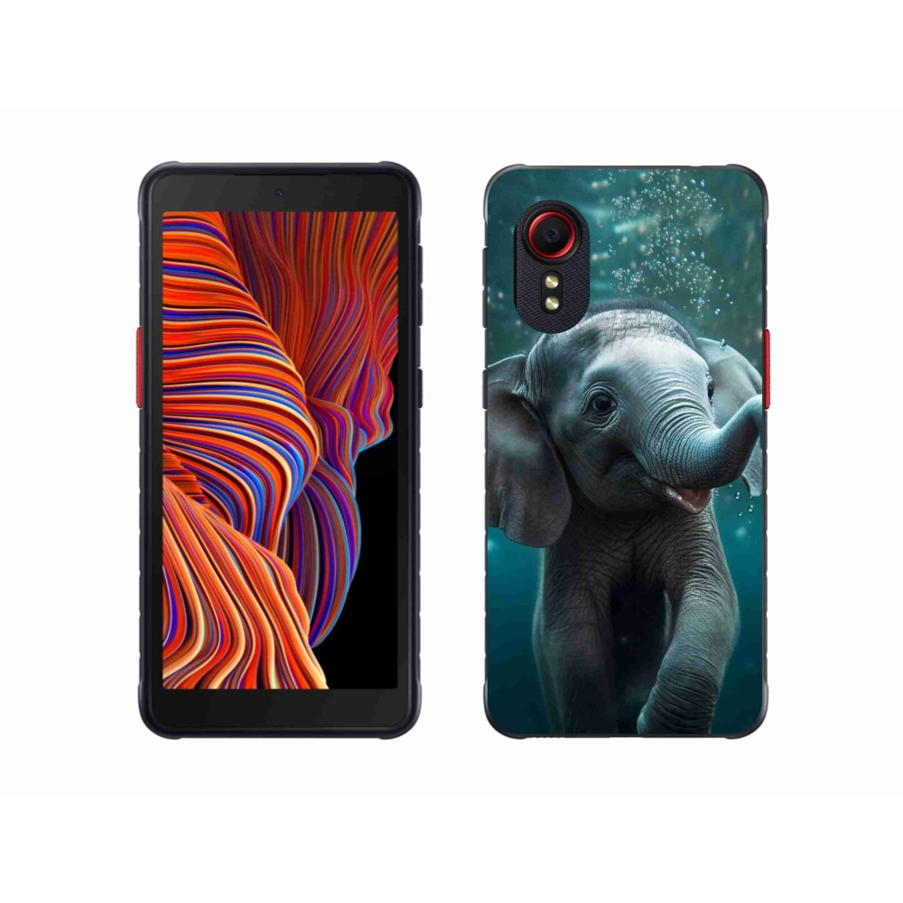 Zselés borítás mmCase Samsung Galaxy Xcover 5 - elefánt a víz alatt