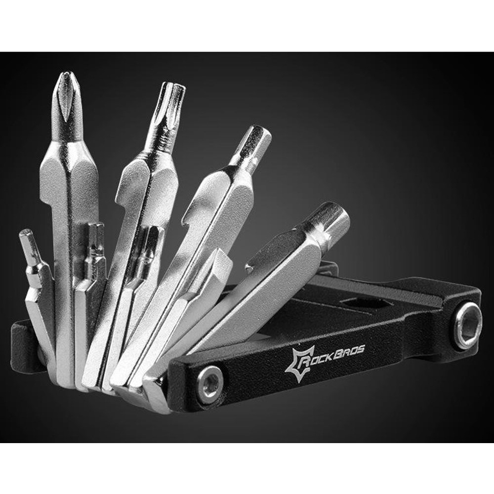 Kompakt 16 az 1-ben kerékpárszerszám a gyors kerékpárjavításhoz