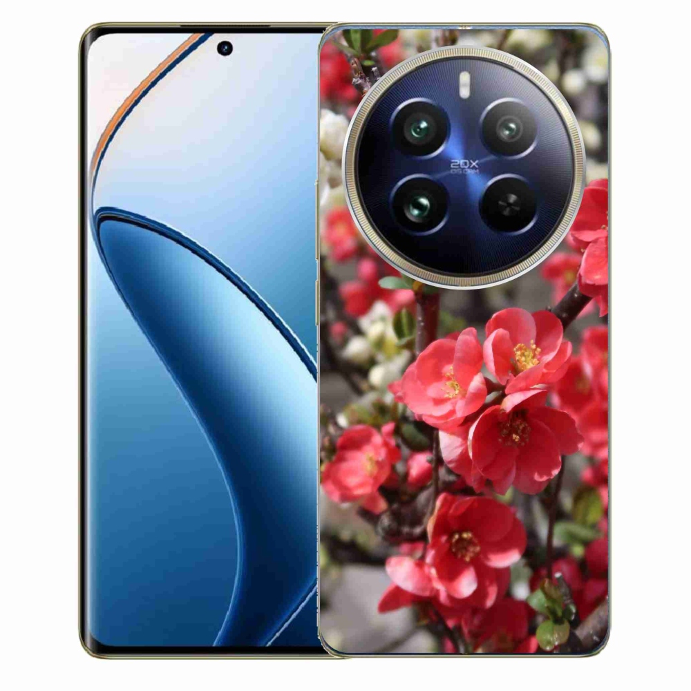 Gél borítás mmCase a Realme 12 Pro 5G/12 Pro+ 5G modellhez - piros virágok