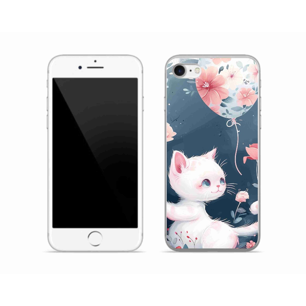 Zselés borítás mmCase iPhone SE (2020) - cica lufival