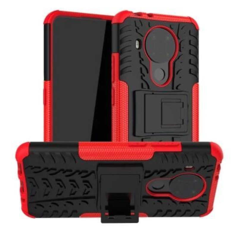 Kick tartós hibrid borítás Nokia 5.4 készülékhez - piros színben