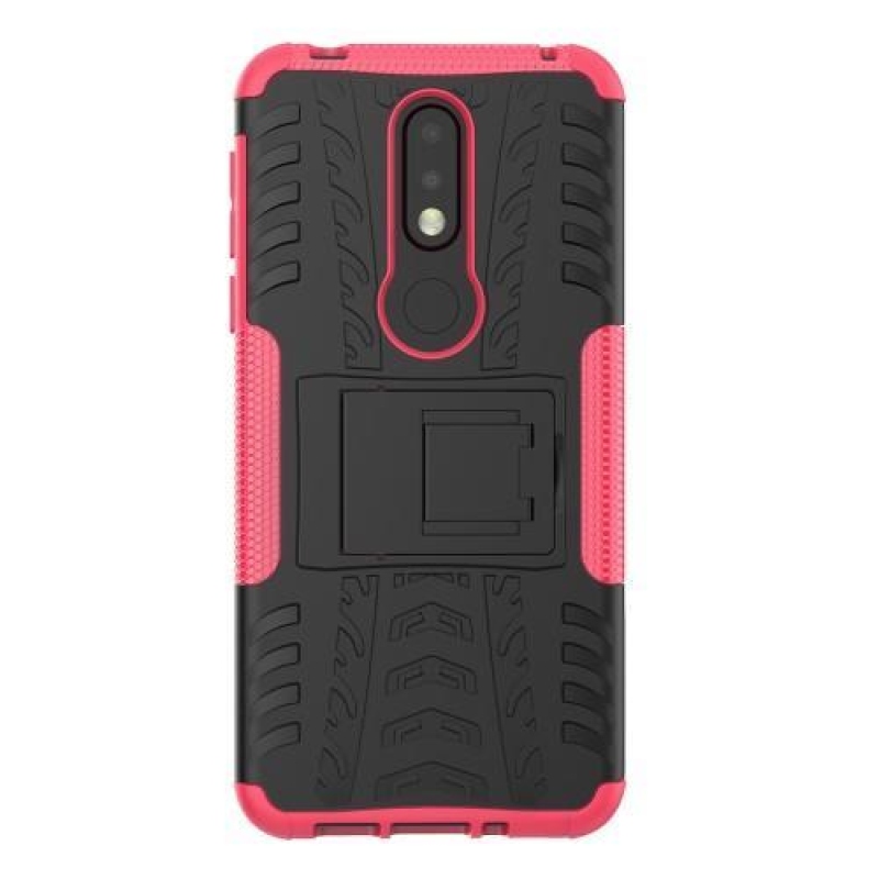 Kick tartós hibrid borítás a Nokia 7.1 készülékhez - rózsaszínű