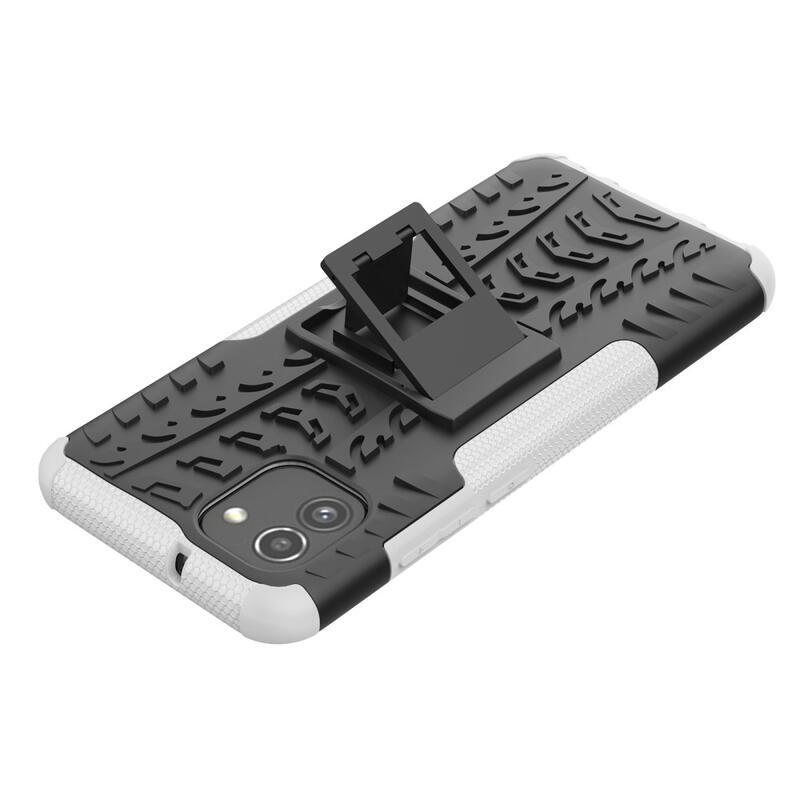 Kick tartós hibrid borítás Samsung Galaxy A03-hoz - fehér