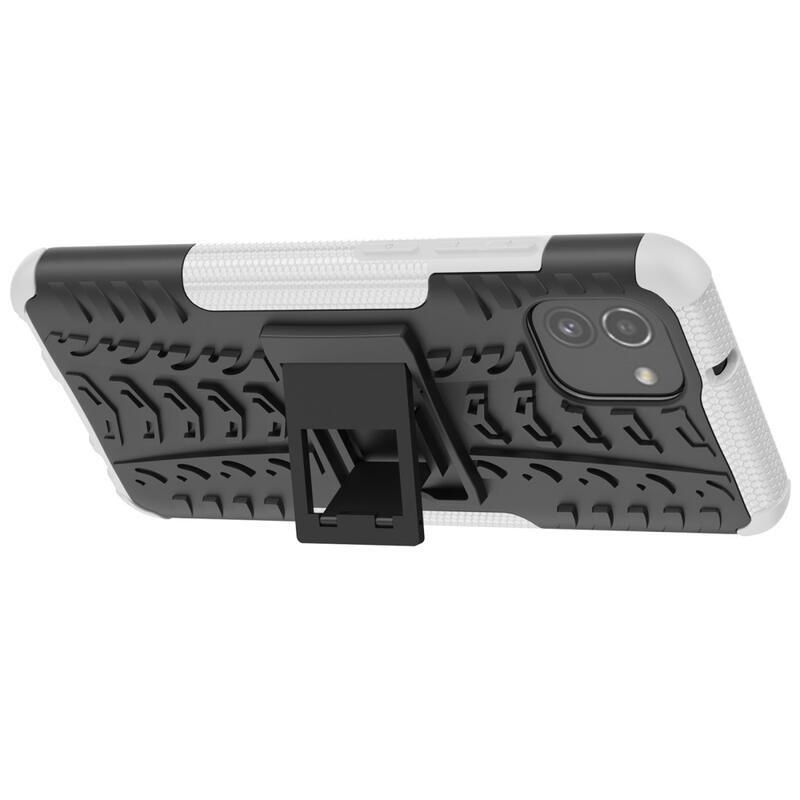 Kick tartós hibrid borítás Samsung Galaxy A03-hoz - fehér