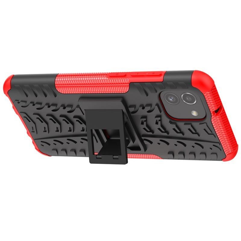 Kick tartós hibrid borítás Samsung Galaxy A03-hoz - piros