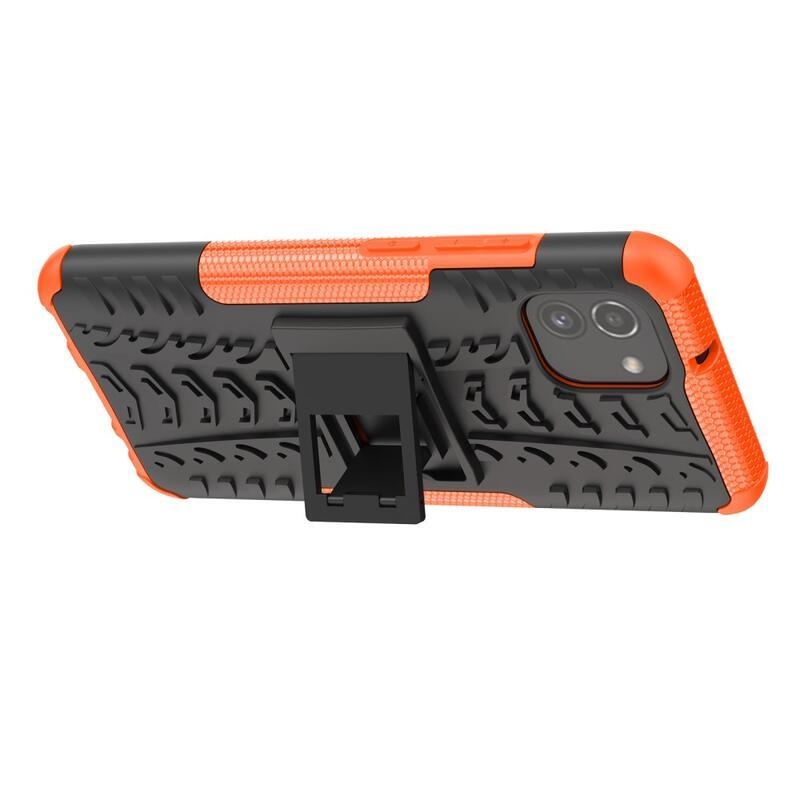 Kick tartós hibrid borítás Samsung Galaxy A03-hoz - narancssárga