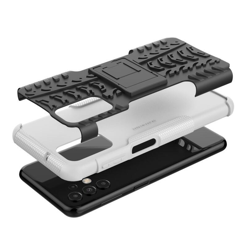 Kick tartós hibrid borítás Samsung Galaxy A13 4G készülékhez - fehér