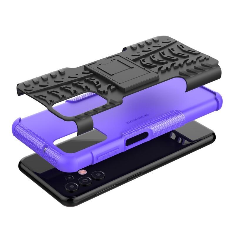 Kick tartós hibrid borítás Samsung Galaxy A13 4G készülékhez - lila