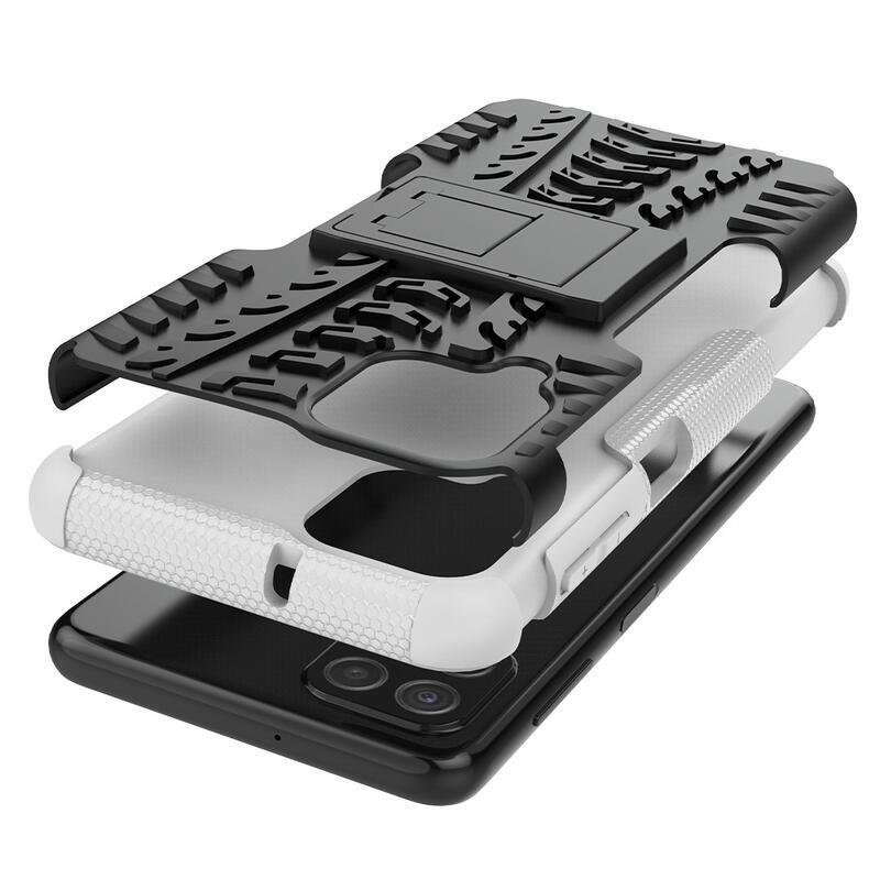 Kick tartós hibrid borítás Samsung Galaxy A22 4G készülékhez - fehér