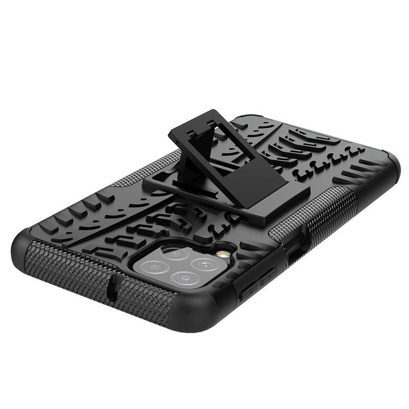 Kick tartós hibrid borítás Samsung Galaxy A22 4G készülékhez - fekete