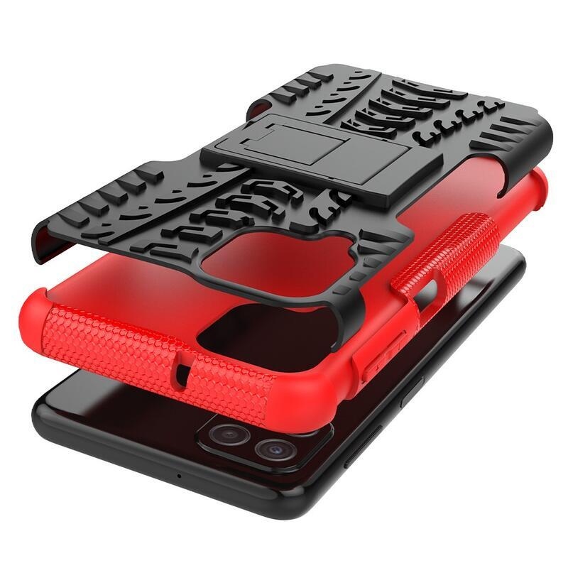 Kick tartós hibrid borítás Samsung Galaxy A22 4G készülékhez - piros