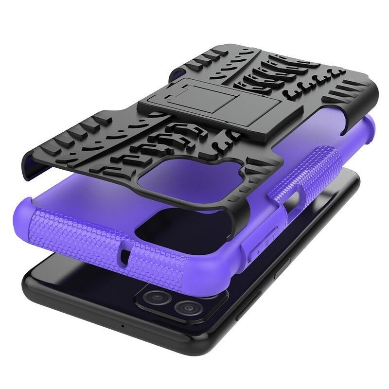 Kick tartós hibrid borítás Samsung Galaxy A22 4G készülékhez - lila