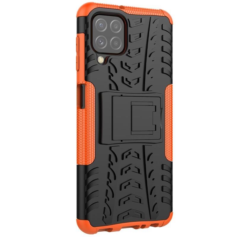 Kick tartós hibrid borítás Samsung Galaxy A22 4G készülékhez - narancssárga