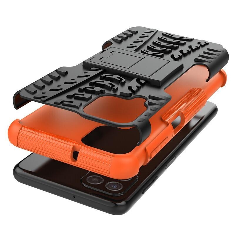 Kick tartós hibrid borítás Samsung Galaxy A22 4G készülékhez - narancssárga
