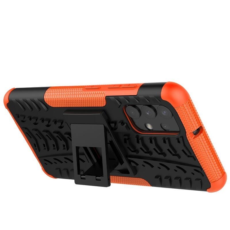 Kick tartós hibrid borítás Samsung Galaxy A32 4G készülékhez - narancssárga