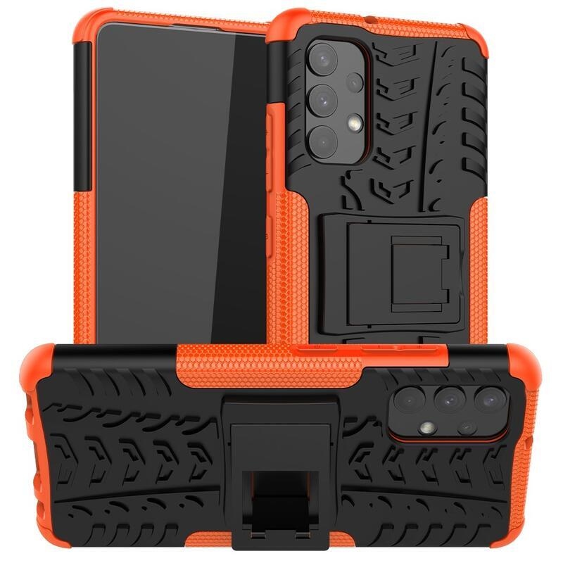 Kick tartós hibrid borítás Samsung Galaxy A32 4G készülékhez - narancssárga