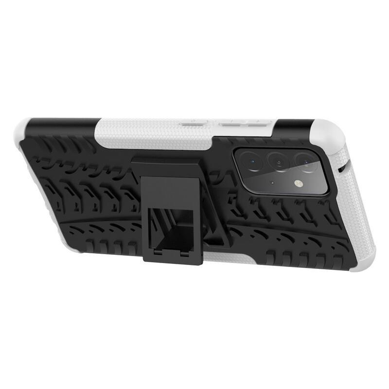 Kick tartós hibrid borítás Samsung Galaxy A72 5G/4G készülékhez - fehér