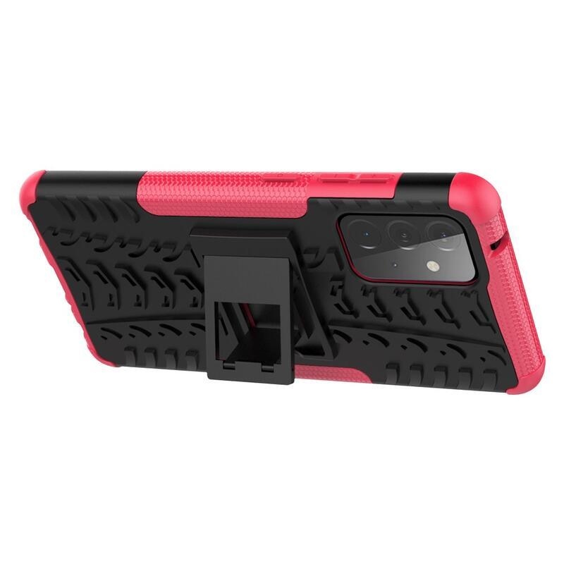 Kick tartós hibrid borítás Samsung Galaxy A72 5G/4G készülékhez - rózsaszín