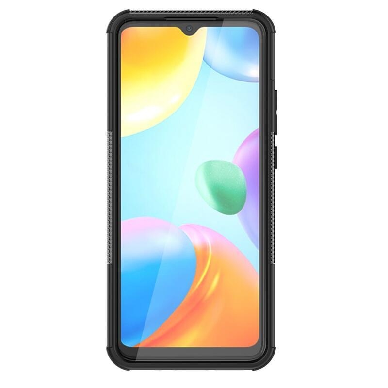 Kick tartós hibrid borítás Xiaomi Redmi 10C-hez - fekete