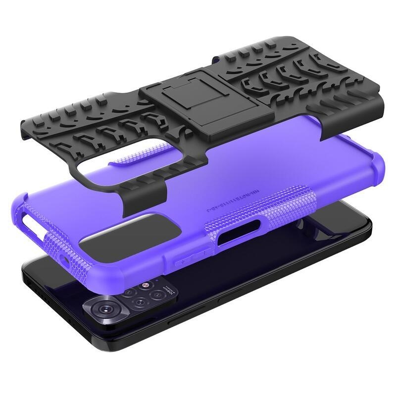 Kick tartós hibrid borítás Xiaomi Redmi Note 11 4G/Note 11S 4G - lila