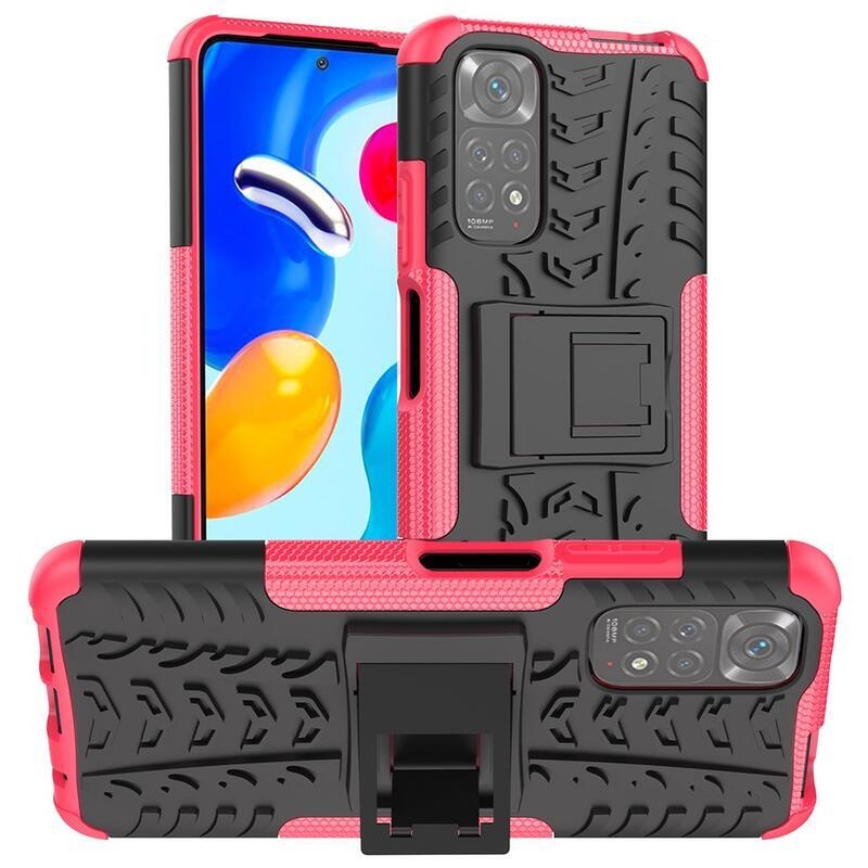 Kick tartós hibrid borítás a Xiaomi Redmi Note 11 4G/Note 11S 4G készülékhez - rózsaszínű