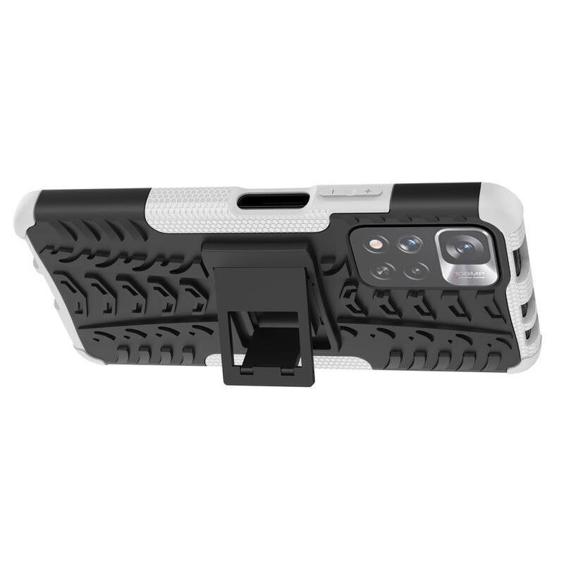 Kick tartós hibrid borítás a Xiaomi Redmi Note 11 Pro+ 5G számára - fehér