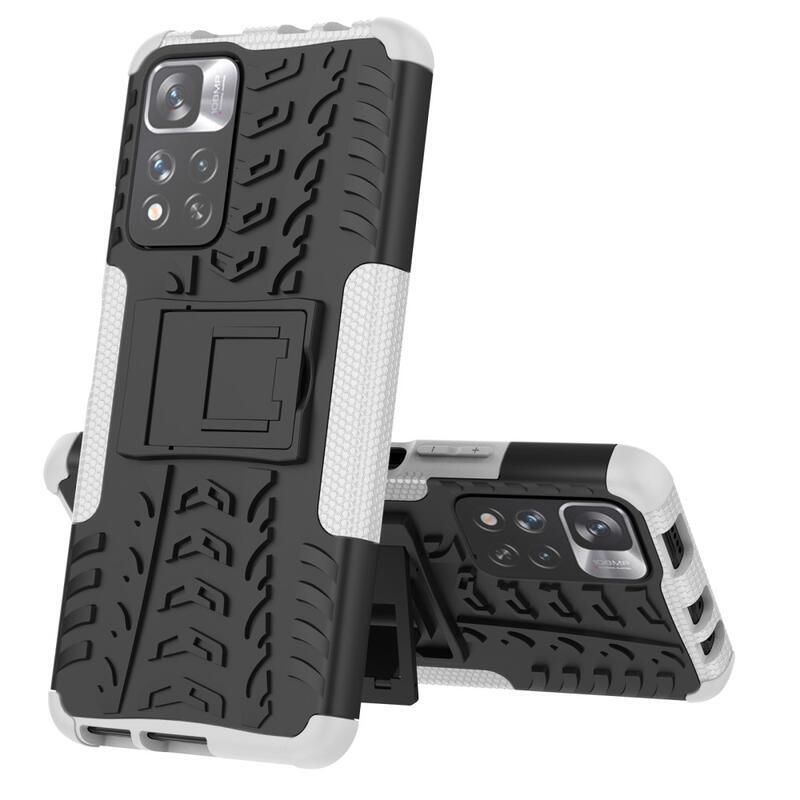 Kick tartós hibrid borítás a Xiaomi Redmi Note 11 Pro+ 5G számára - fehér