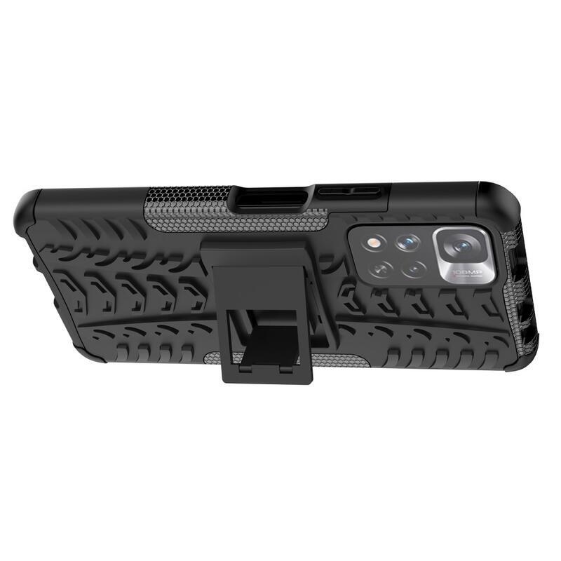 Kick tartós hibrid borítás a Xiaomi Redmi Note 11 Pro+ 5G számára - fekete