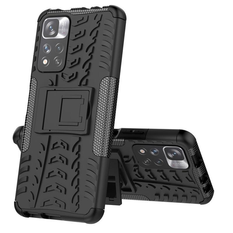 Kick tartós hibrid borítás a Xiaomi Redmi Note 11 Pro+ 5G számára - fekete