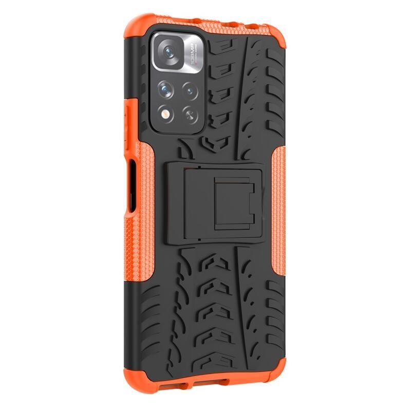 Kick tartós hibrid borítás Xiaomi Redmi Note 11 Pro+ 5G - narancssárga színben